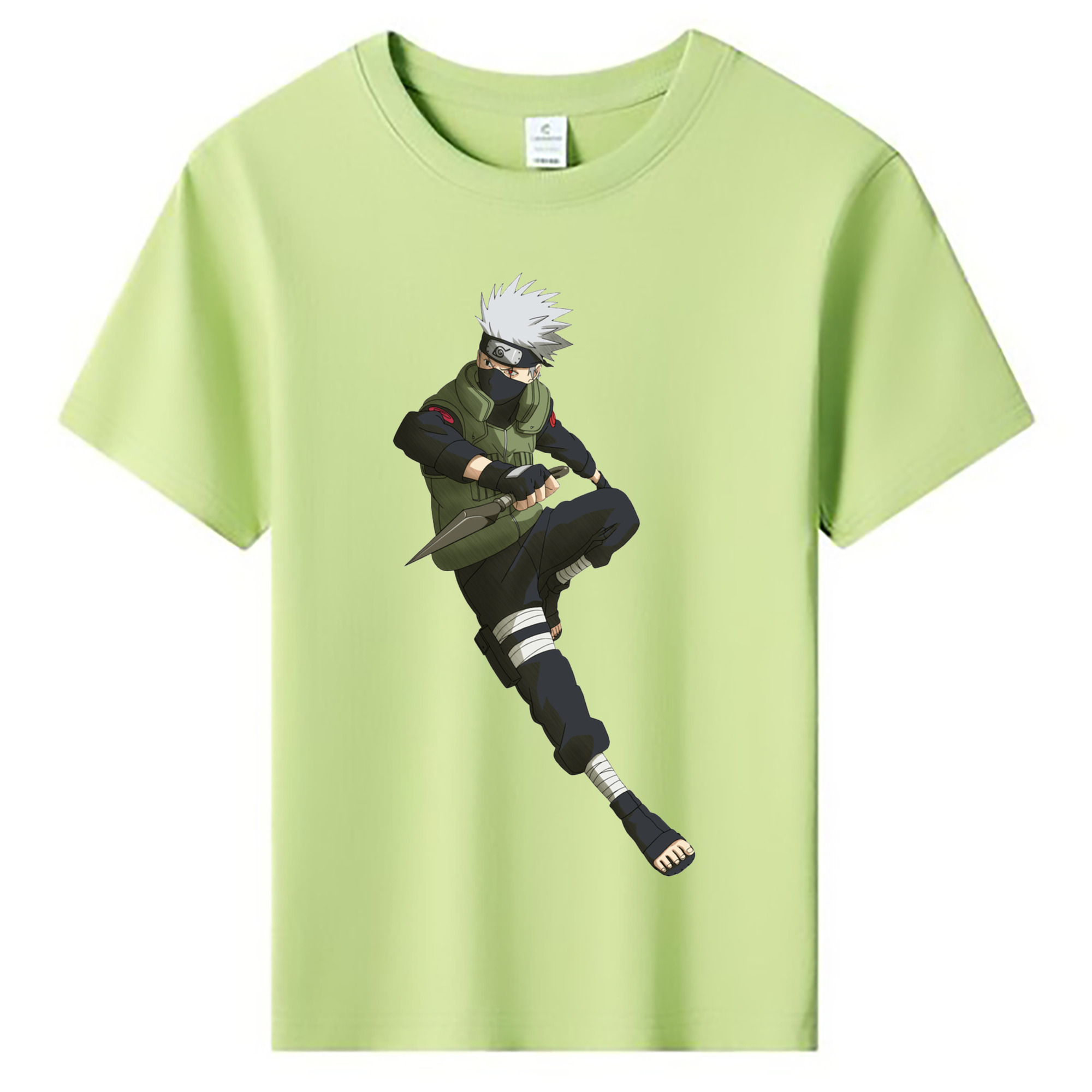 （画像用） NARUTO -ナルト- はたけ カカシ Hatake Kakashi 綿100％キッズTシャツ（フロントプリント）